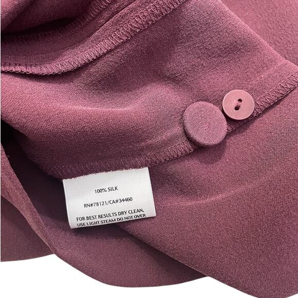 Eileen Fisher Silk Georgette Crepe Trouser Pants Straight Leg Medium Minimalist - Picture 11 of 12